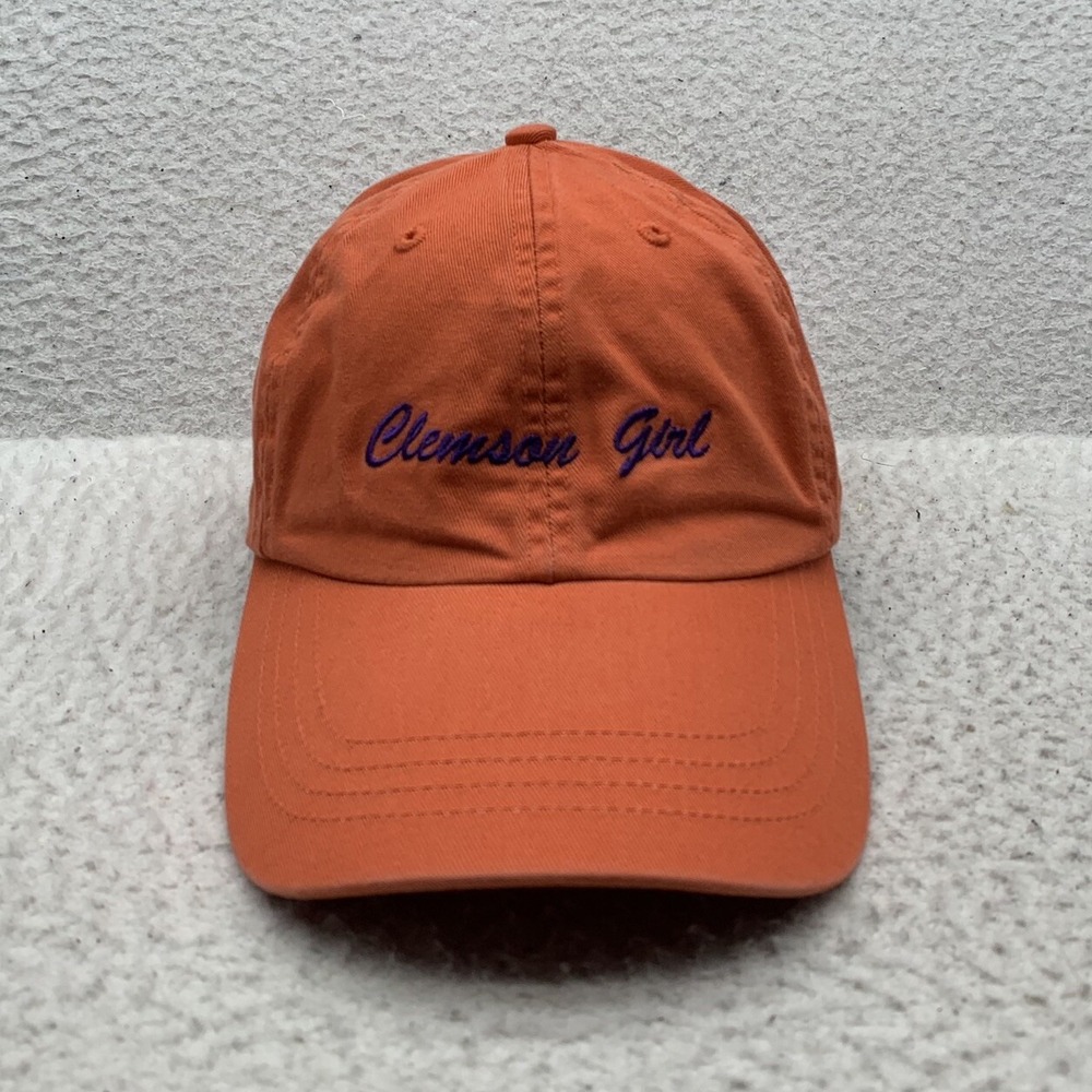 Clemson Girl Baseball Hat Womens Strapback OSFM Orange Purple Tigers NCAA Sports